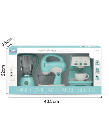 WOOPIE Zestaw AGD 3w1 Ekspres Mikser Blender Efekty Dźwiękowe Świetlne