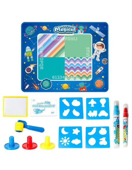 WOOPIE Mata Wodna do Malowania XXL 100x80cm Kosmos Niebieska