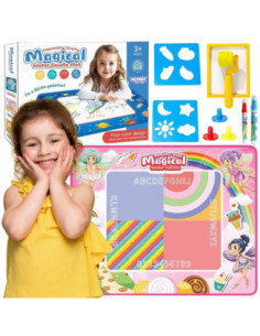 WOOPIE Mata Wodna do Malowania XXL 100x80cm Wróżki Różowa