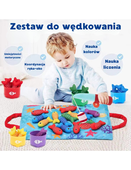 WOOPIE Zestaw Małego Wędkarza Nauka Liczenia 22 El.