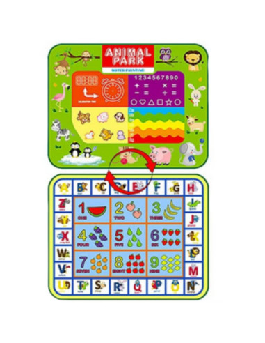 WOOPIE Mata Wodna Edukacyjna do Malowania 2w1 XXL Dwustronna Zwierzęta