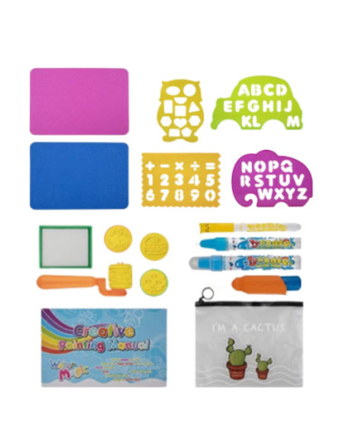 WOOPIE Mata Wodna Edukacyjna do Malowania 2w1 XXL Dwustronna Zwierzęta