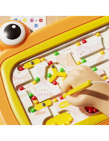 WOOPIE Tablica Magnetyczna Montessori Labirynt Krab Pomarańczowa