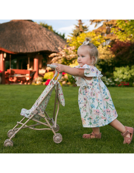 WOOPIE Wózek Spacerówka Dla Lalek w Kwiatki