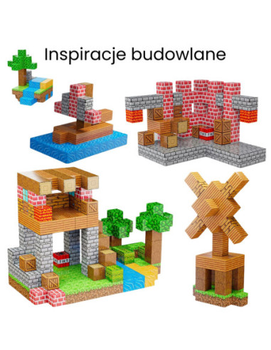 WOOPIE Klocki Magnetyczne Konstrukcyjne Sześciany 3D Zestaw Edukacyjny 63 el.