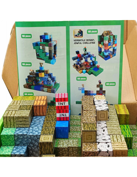 WOOPIE Klocki Magnetyczne Konstrukcyjne Sześciany 3D Zestaw Edukacyjny 63 el.