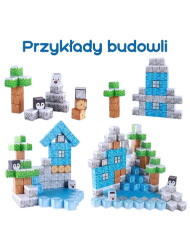 WOOPIE Klocki Magnetyczne Konstrukcyjne Zimowy Świat klocków