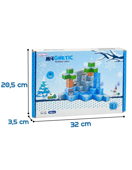 WOOPIE Klocki Magnetyczne Konstrukcyjne Zimowy Świat klocków