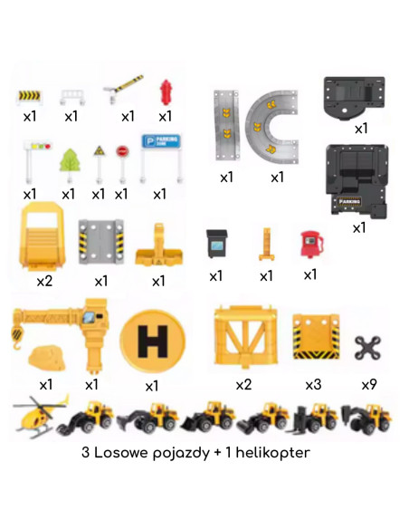 WOOPIE Garaż Parking Roboty Drogowe 41el.