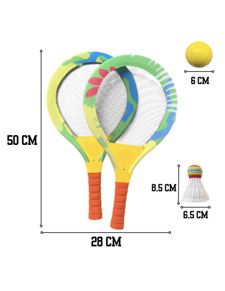 WOOPIE Paletki Plażowe do Badmintona Rakietki Zestaw