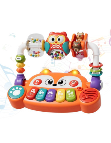 WOOPIE Interaktywne Pianino Edukacyjne Lisek LED Grzechotki