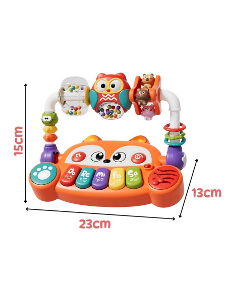 WOOPIE Interaktywne Pianino Edukacyjne Lisek LED Grzechotki