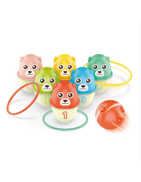 WOOPIE Kręgle Dla Dzieci Kolorowe Misie 3w1