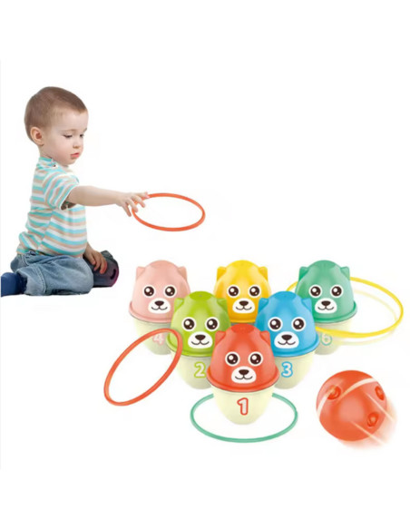 WOOPIE Kręgle Dla Dzieci Kolorowe Misie 3w1