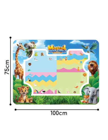 WOOPIE Mata do Malowania Wodą Safari Literki Cyferki