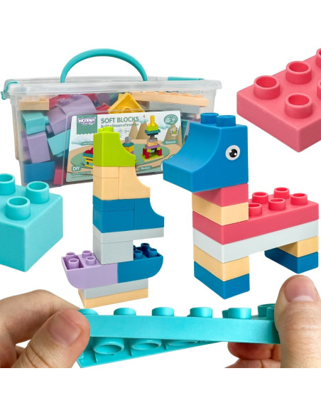 WOOPIE Klocki Soft Blocks Zestaw 99 Elementów w Pudełku