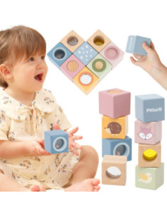 VIGA Drewniane Klocki Sensoryczne PolarB