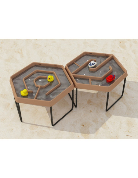 MASTERKIDZ Sześciokątny Stolik Labirynt Do Zabawy Piaskiem i Wodą