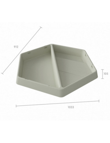 MASTERKIDZ Sześciokątny Stolik z Dwiema Przegrodami Do Zabawy Piaskiem i Wodą