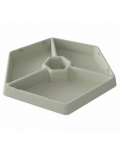 MASTERKIDZ Hexagonal Tray with Three Compartments for Sand and Water Play