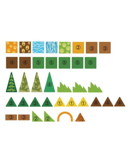 WOOPIE Klocki Magnetyczne Konstrukcyjne 3D Zestaw Edukacyjny Zwierzęta Dżungli 45el.