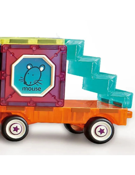 WOOPIE Klocki Magnetyczne 3D Zestaw Pociąg 71el.