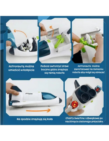 WOOPIE Zestaw Kosmiczny Prom i Łazik Space Set