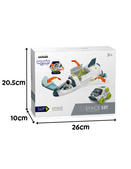 WOOPIE Zestaw Kosmiczny Prom i Łazik Space Set