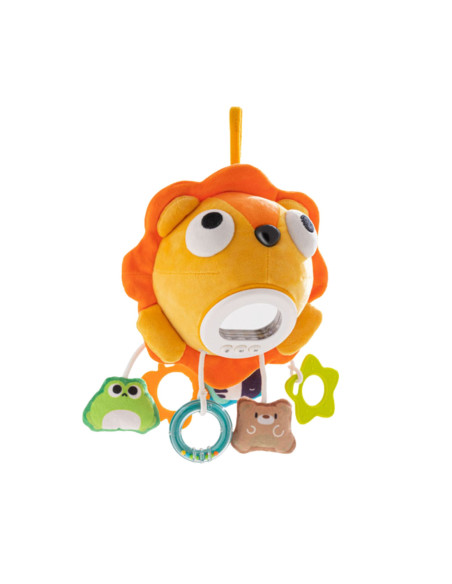 WOOPIE Pluszowy Lew Maskotka Interaktywna Przytulanka Muzyczna z Zawieszkami i Gryzakami