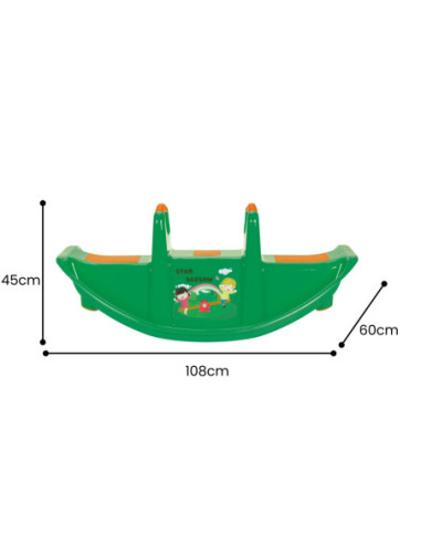 WOOPIE Bujak Wieloosobowy STAR Huśtawka Równoważna Zielona