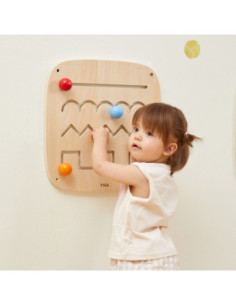 VIGA Drewniana Tablica Manipulacyjna Sensoryczna Labirynt 2
