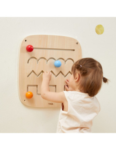 VIGA Drewniana Tablica Manipulacyjna Sensoryczna Labirynt