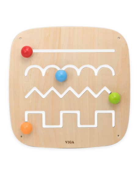 VIGA Drewniana Tablica Manipulacyjna Sensoryczna Labirynt