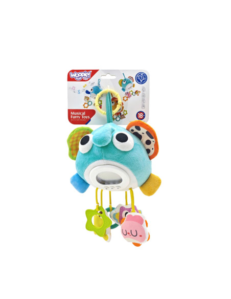 WOOPIE Pluszowy Słonik Maskotka Interaktywna Przytulanka Muzyczna z Zawieszkami i Gryzakami