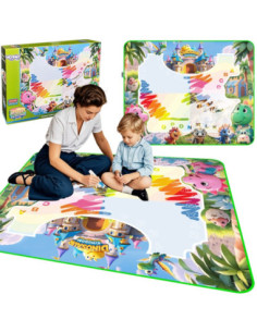 WOOPIE Mata Wodna do Malowania dla Dzieci z Dinozaurami + Akcesoria