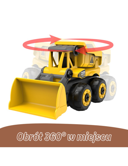 WOOPIE Zdalnie Sterowany Samochodzik Budowlany DIY