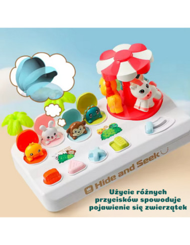 WOOPIE Wyskakujące Zwierzątka Pop Up Karuzela Zabawka Interaktywna