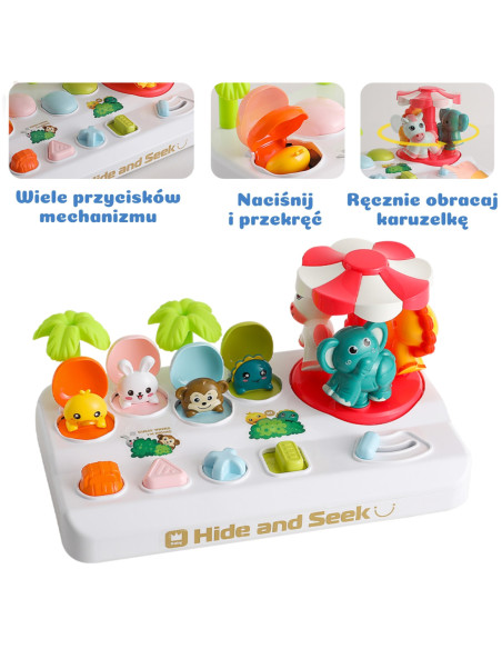 WOOPIE Wyskakujące Zwierzątka Pop Up Karuzela Zabawka Interaktywna