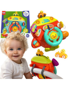 WOOPIE BABY Interaktywna Kierownica Samolot Pojazd na Łózeczko Wózek Efekty 18m+