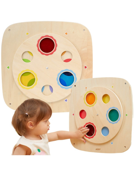 VIGA Drewniana Tablica Manipulacyjna Sensoryczna Mieszanie Kolorów