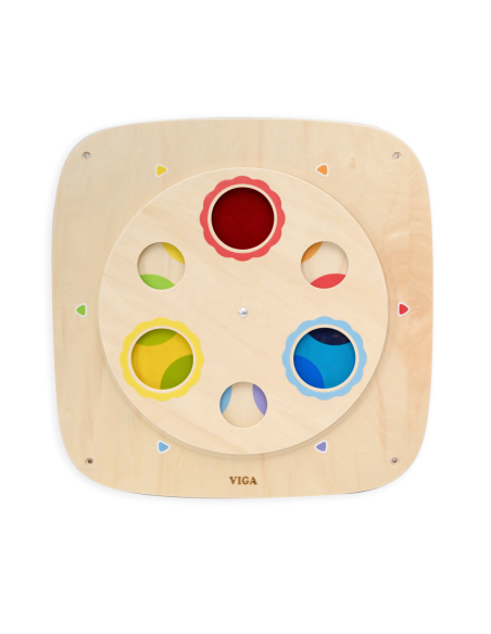VIGA Drewniana Tablica Manipulacyjna Sensoryczna Mieszanie Kolorów