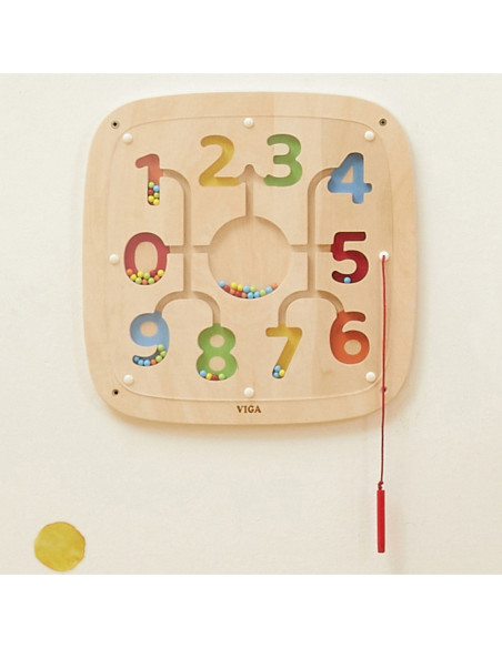 VIGA Drewniana Tablica Manipulacyjna Sensoryczna Nauka Liczenia Sorter