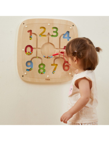 VIGA Drewniana Tablica Manipulacyjna Sensoryczna Nauka Liczenia Sorter