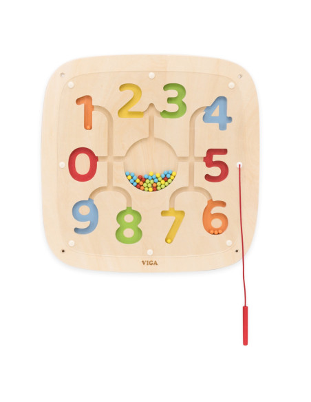 VIGA Drewniana Tablica Manipulacyjna Sensoryczna Nauka Liczenia Sorter
