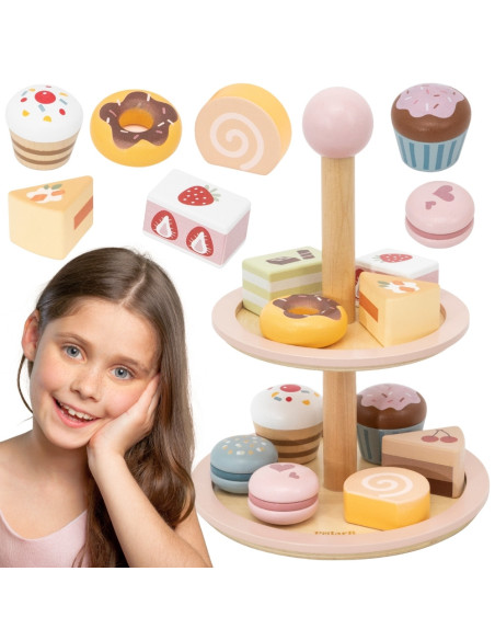 VIGA Drewniany Stojak na Ciasto z Akcesoriami