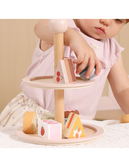 VIGA Drewniany Stojak na Ciasto z Akcesoriami