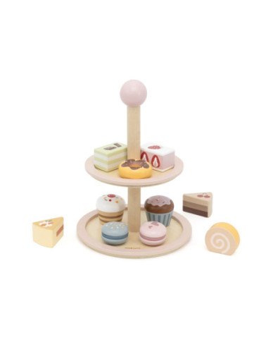 VIGA Drewniany Stojak na Ciasto z Akcesoriami