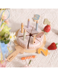 VIGA Drewniany Tort Urodzinowy do Krojenia 2