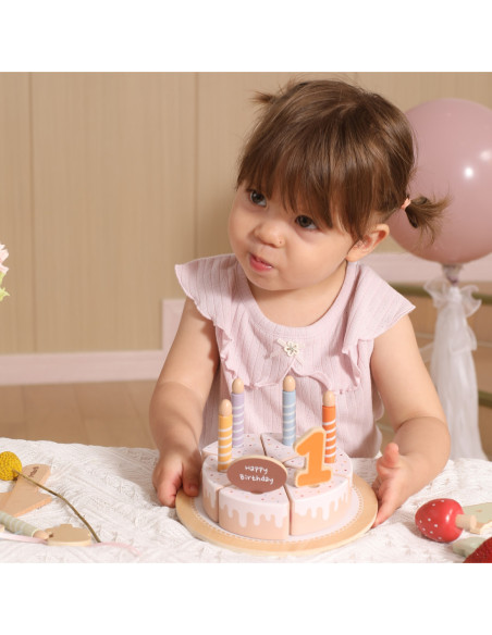 VIGA Drewniany Tort Urodzinowy do Krojenia