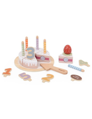 VIGA Drewniany Tort Urodzinowy do Krojenia